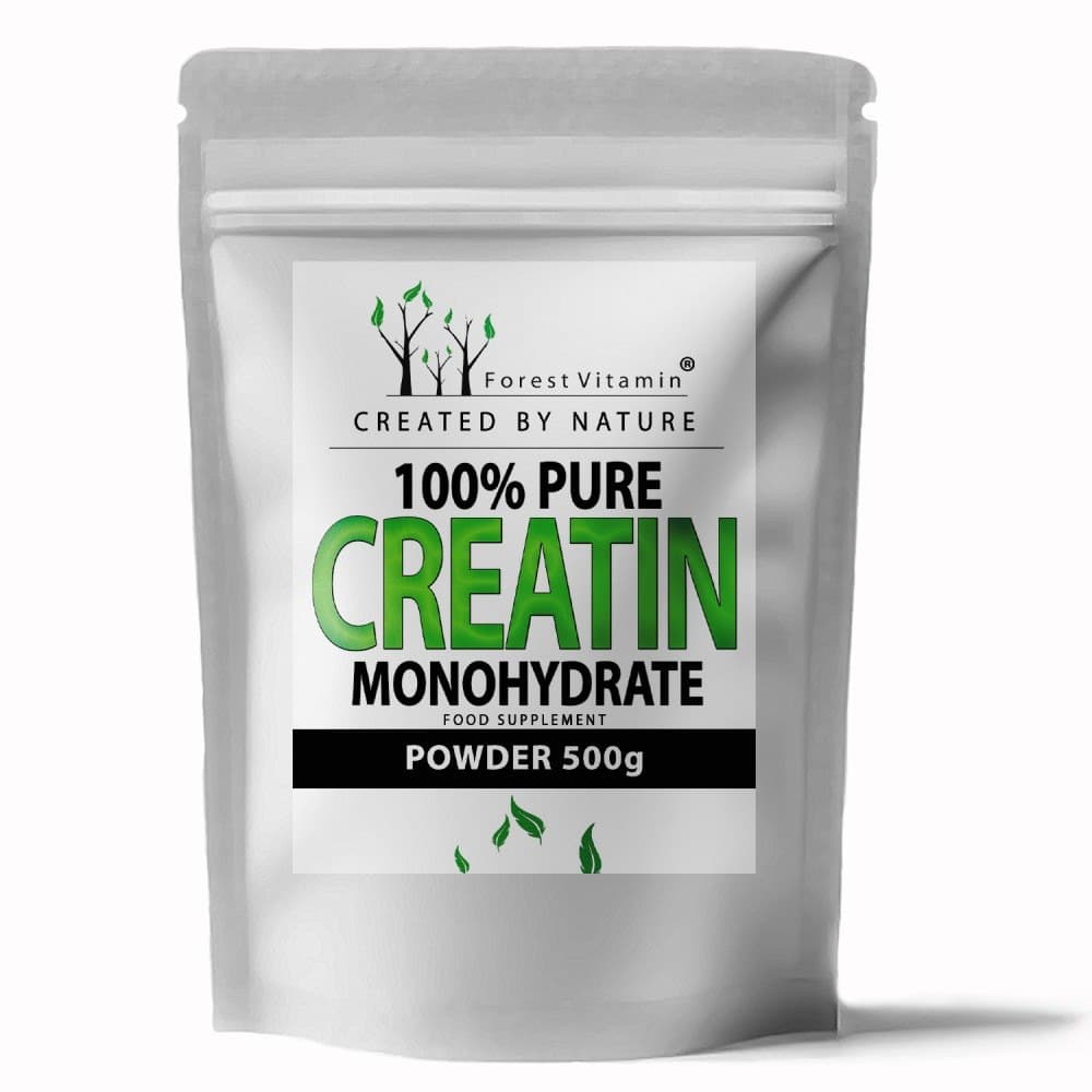 Forest Vitamin 100% Pur Monohydrate de CRÉATINE en poudre 500 g – Forest Vitamin emballage