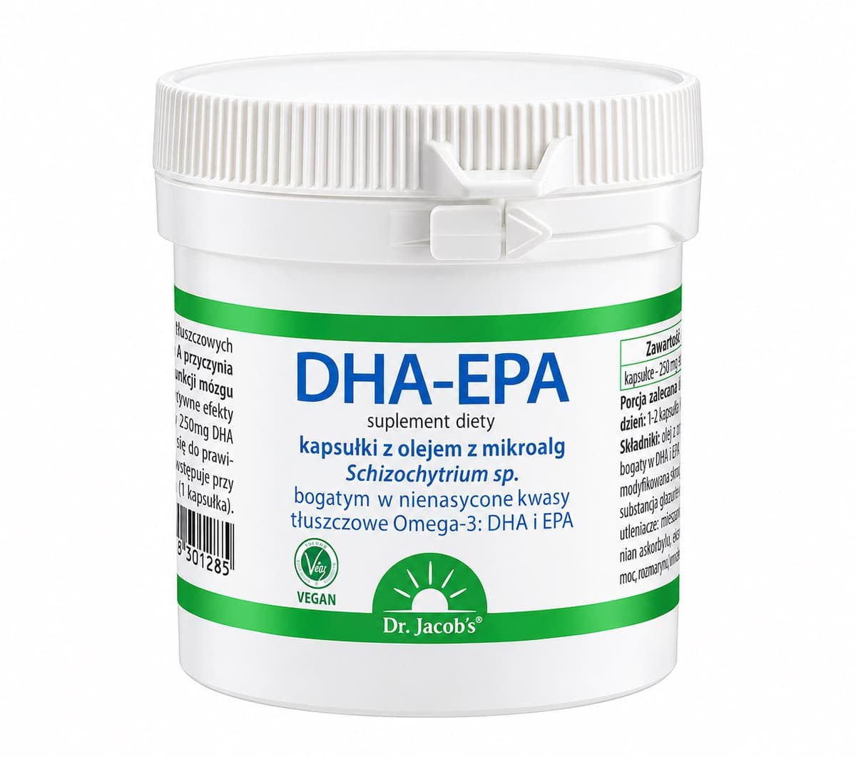 Dr. Jacob's - DHA-EPA - 60 Caps – Dr. Jacob's förpackning