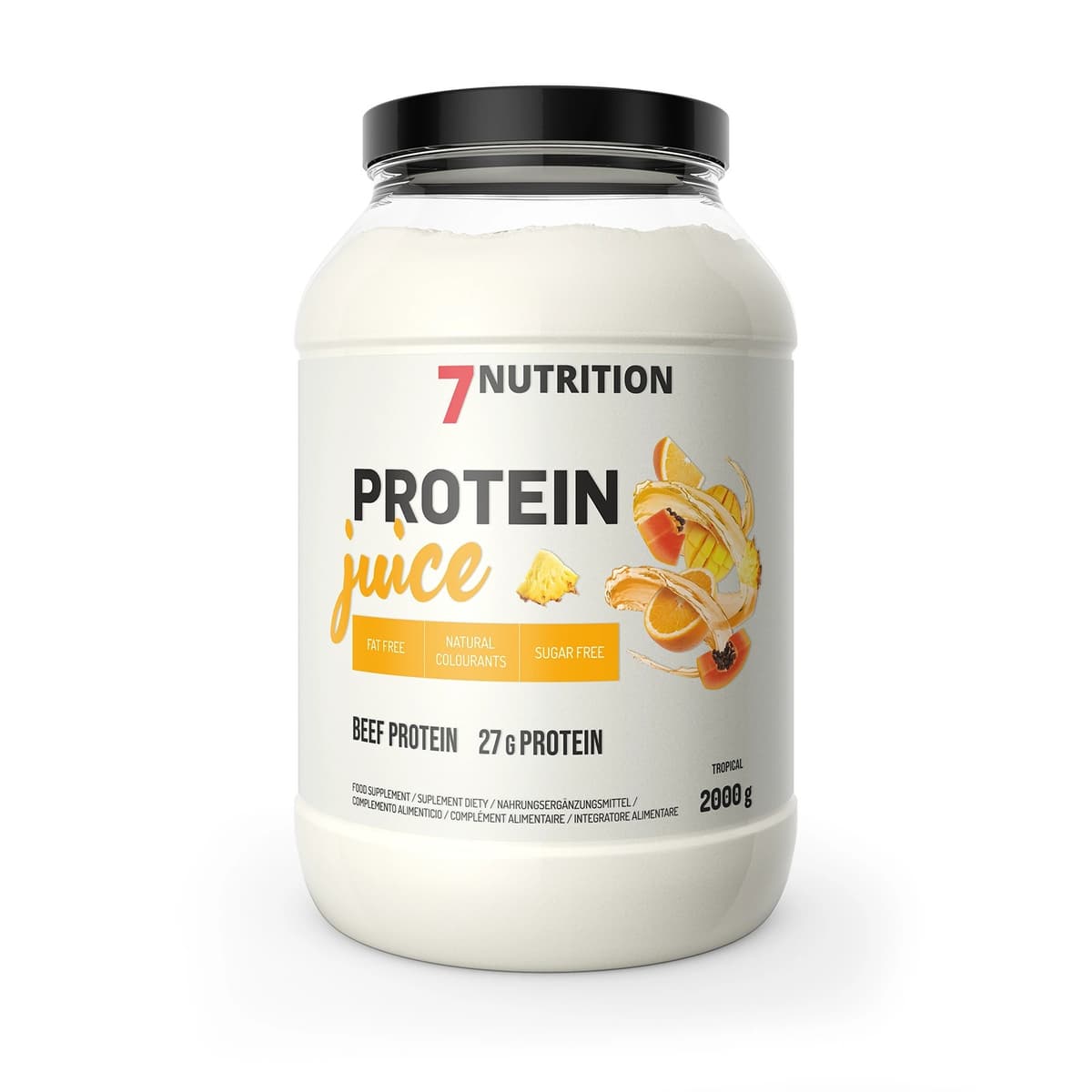 7FIT - Protein Juice Tropical Flavor 2000g – 7FIT förpackning
