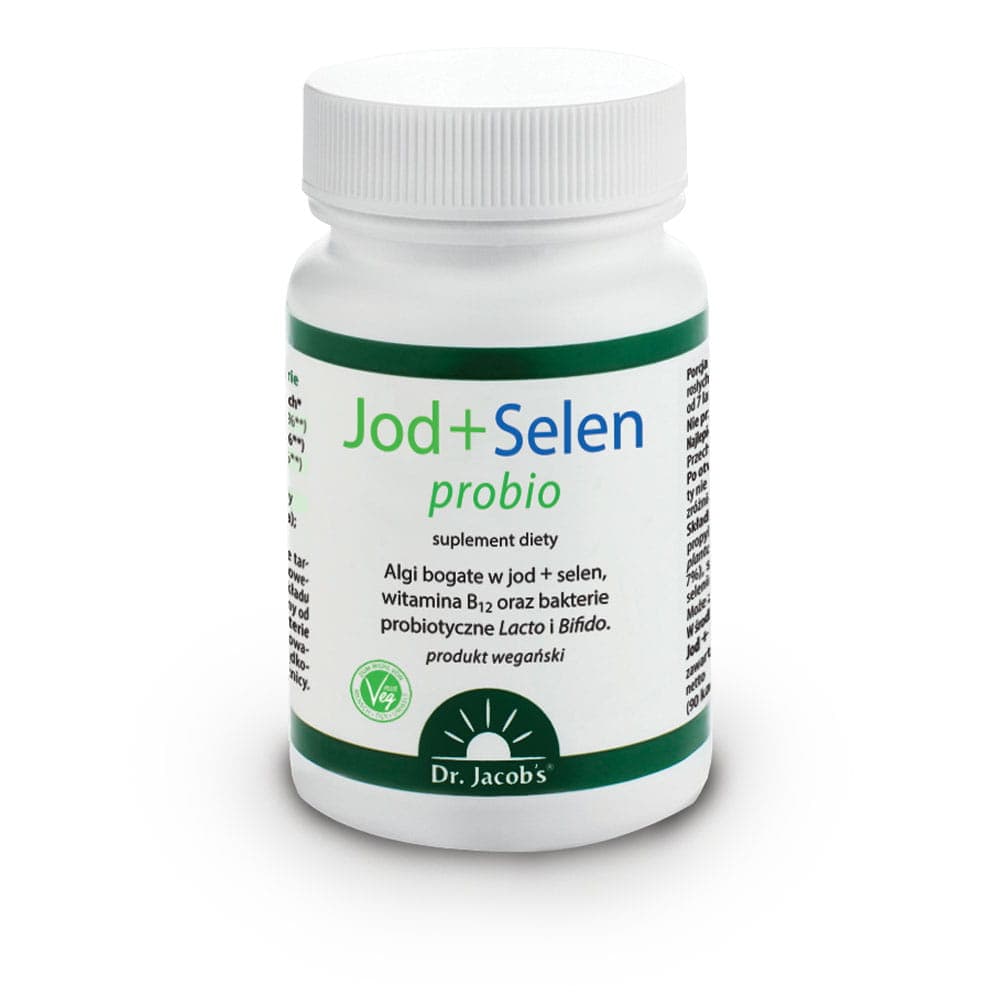 Dr. Jacob's Jod + Selen Probio 90 capsule vegane – Dr. Jacob's confezione