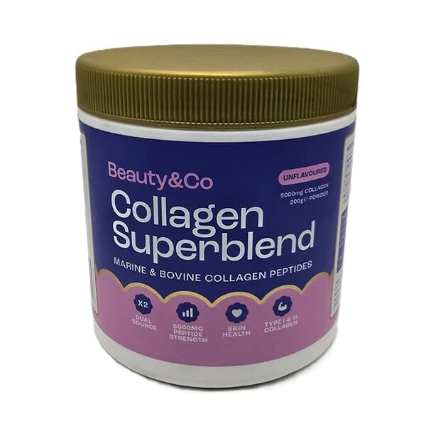 Beauty&CO - Collagen Superblend, Bezsmakowy - 200g – Beauty&CO opakowanie