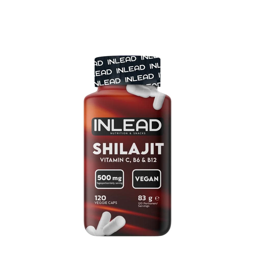 Inlead - Shilajit - Bez smaku, 120 kapsułek wegetariańskich (83 g) – opakowanie