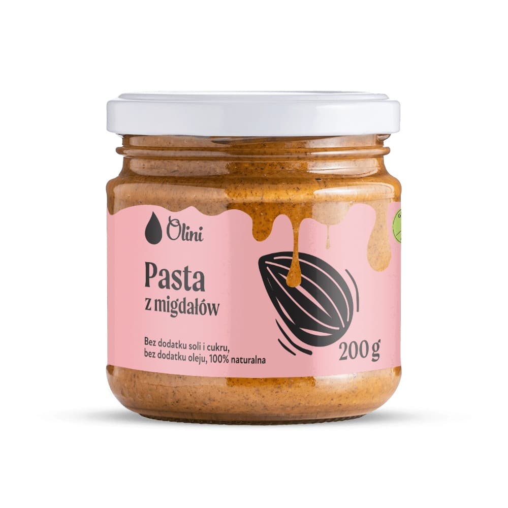 Olini - Pasta z migdałów 200ml – olini opakowanie