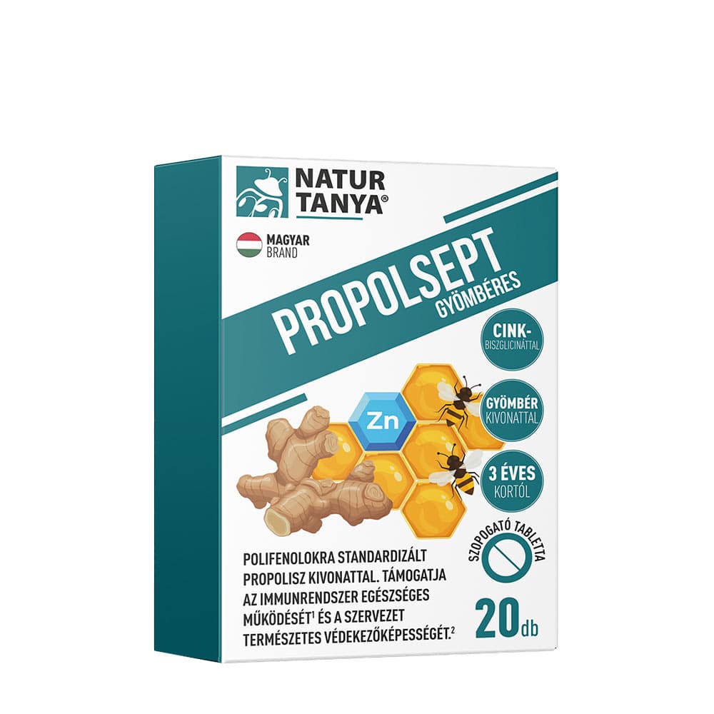 Natural Tanya Propolsept Propolis Do ssania - Imbir - 20 tabletek
