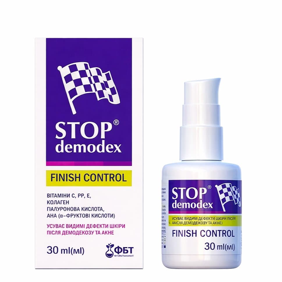 Stop Demodex - Finish Control - 30ml – Stop Demodex förpackning