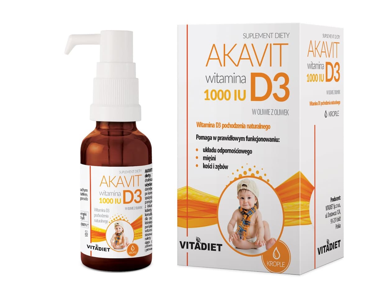 VitaDiet - AKAVIT Vitamina D3 – VitaDiet empaque