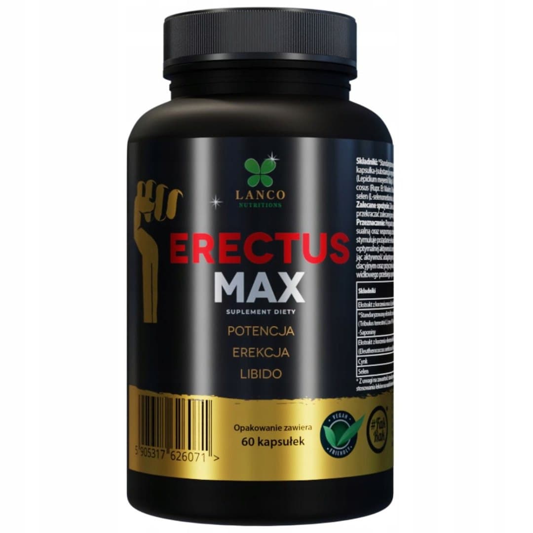 Lanco Nutritions Erectus Max 60 Kapseln – Lanco Nutritions Verpackung