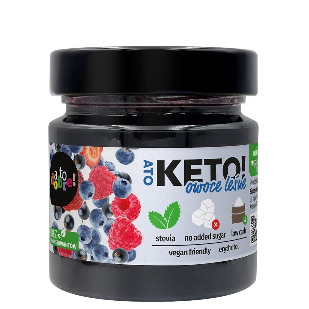 ATODOBRE! - KETO-marmelade med skovbær - 200 g – emballage