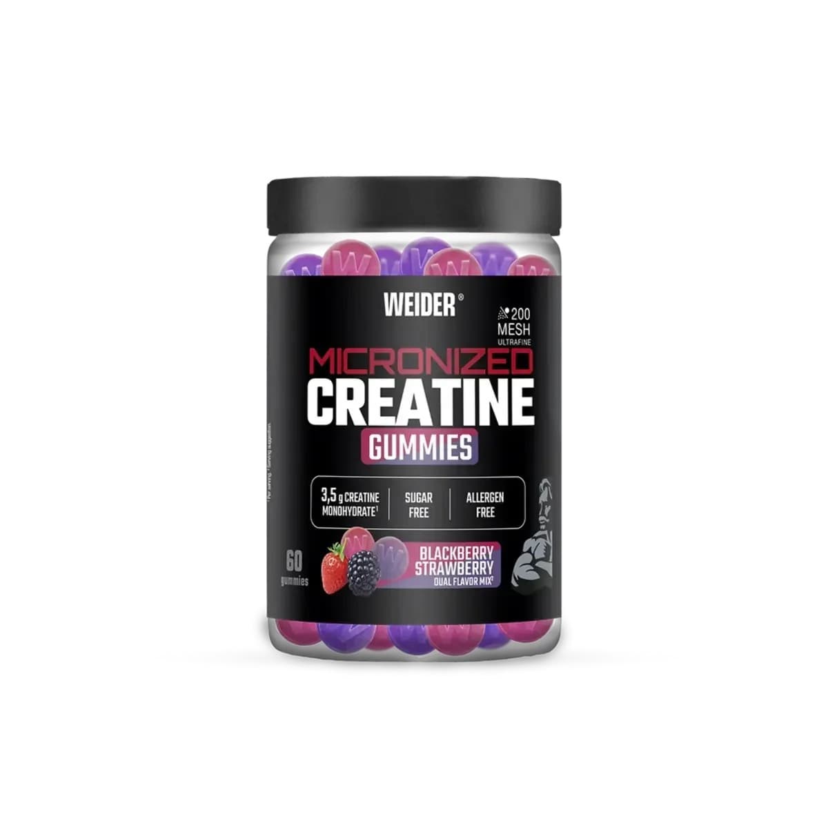 Weider - Micronized Creatine Gummies - Blackberry Strawberry 60