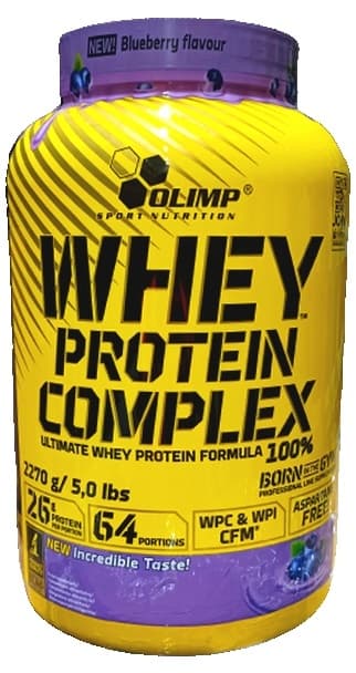 Whey Protein Complex 100%, Myrtille (EAN 5901330066306) - 2270g – Olimp Labs emballage