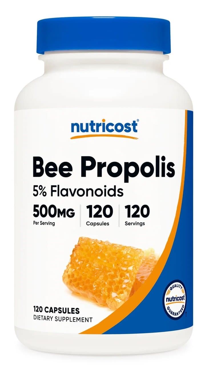 Nutricost - Pszczeli propolis 5% flawonoidów - 120 kapsułek – Nutricost opakowanie