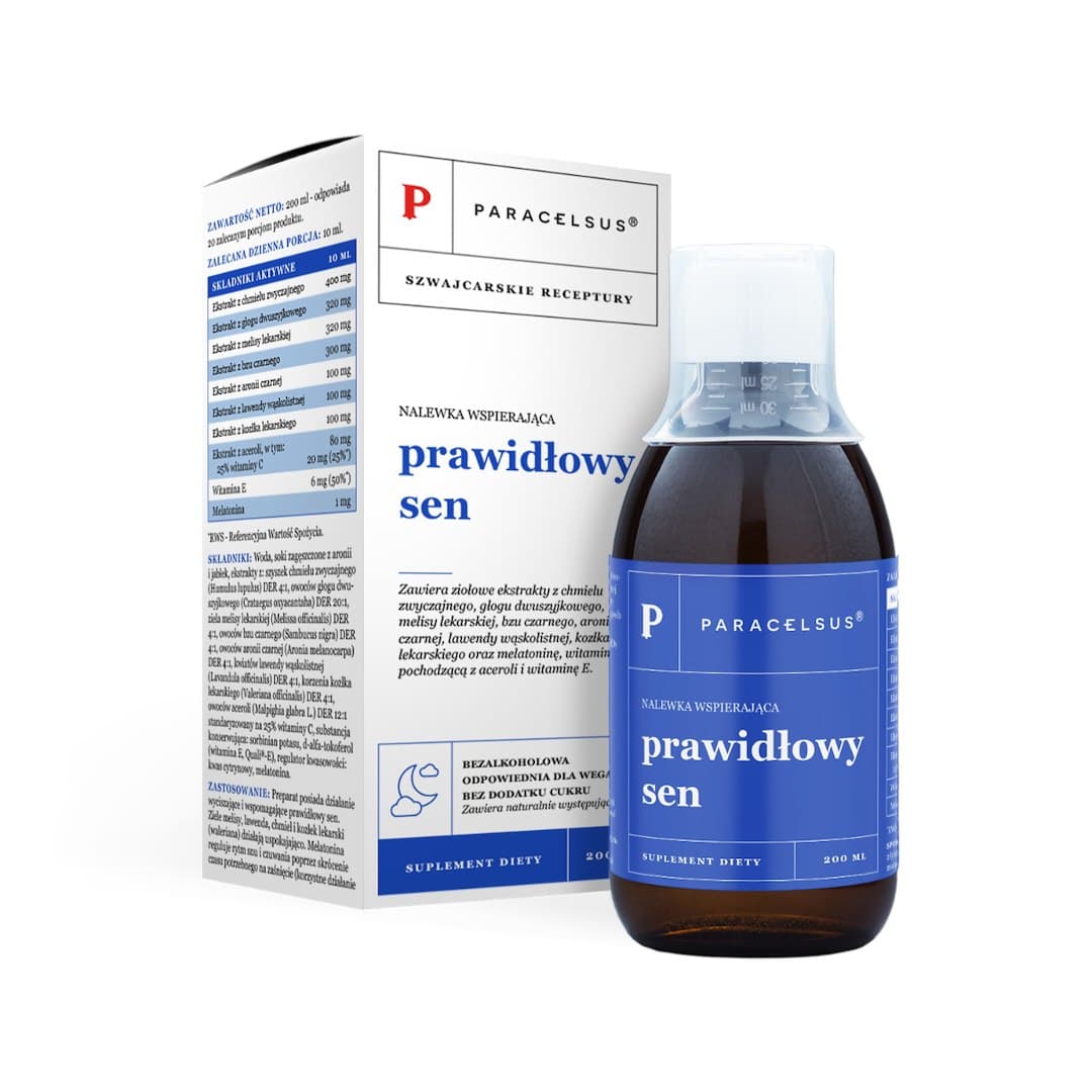 Aura Herbals Nalewka Paracelsusa: Prawidłowy sen 200ml – Paracelsus confezione