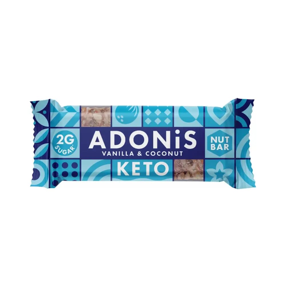 Adonis Foods Keto Nut Bar – Adonis Foods förpackning