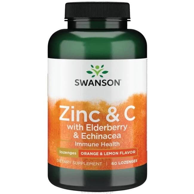 Swanson - Zinc & C with Elderberry & Echinacea - 60 Lozenges – Swanson förpackning
