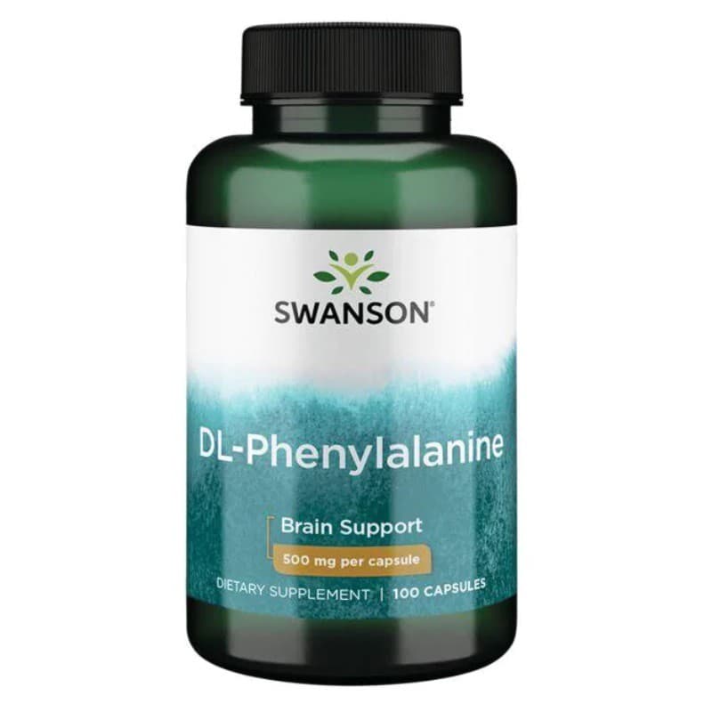 Swanson DL-Phenylalanine 500mg, 100 Capsules – Swanson packaging