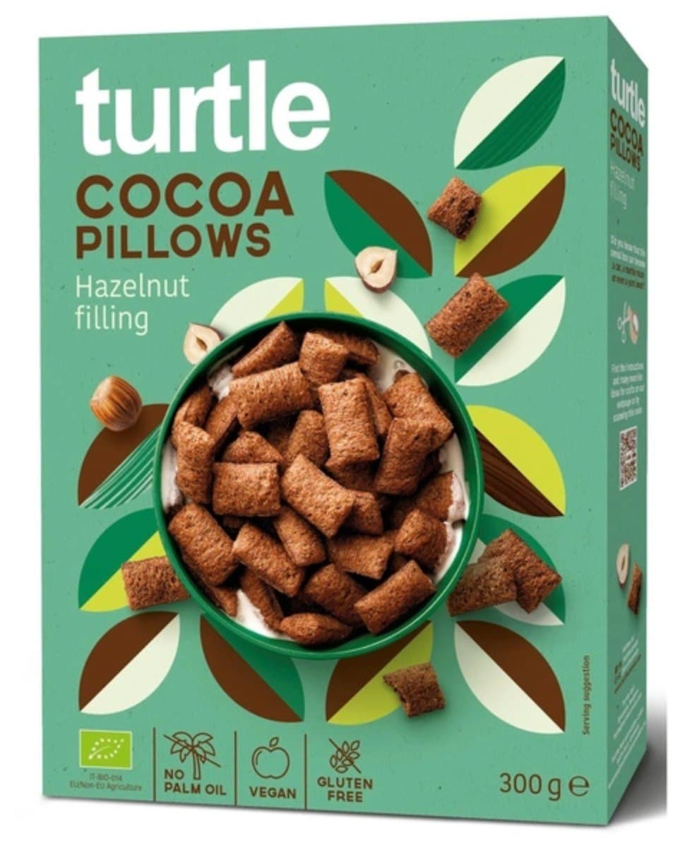 Bio Planet Turtle Poduszki Ryżowe with Nut and Cocoa Cream Gluten-Free ECO 300 g – Turtle packaging