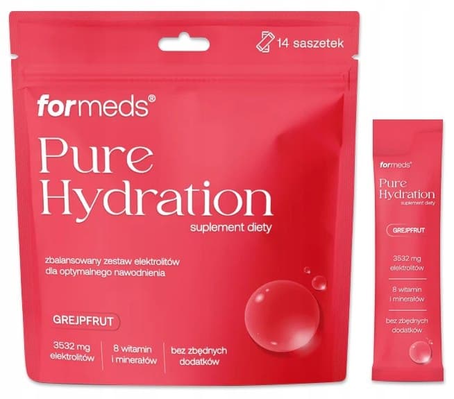 FORMEDS - Pure Hydration elektrolytter - Grapefrugt, 14 portionsbreve – emballage