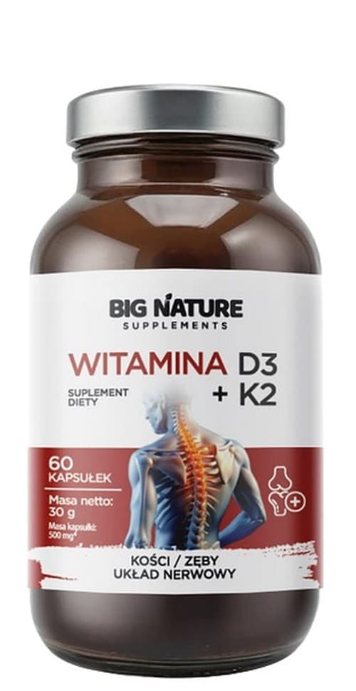 Big Nature - Vitamina D3 + K2, 60 capsule – Big Nature packaging