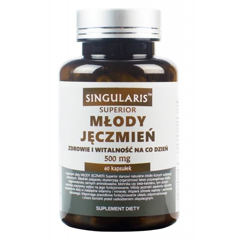 Singularis Młody Jęczmień 500 mg 60 kapslar – Singularis confezione