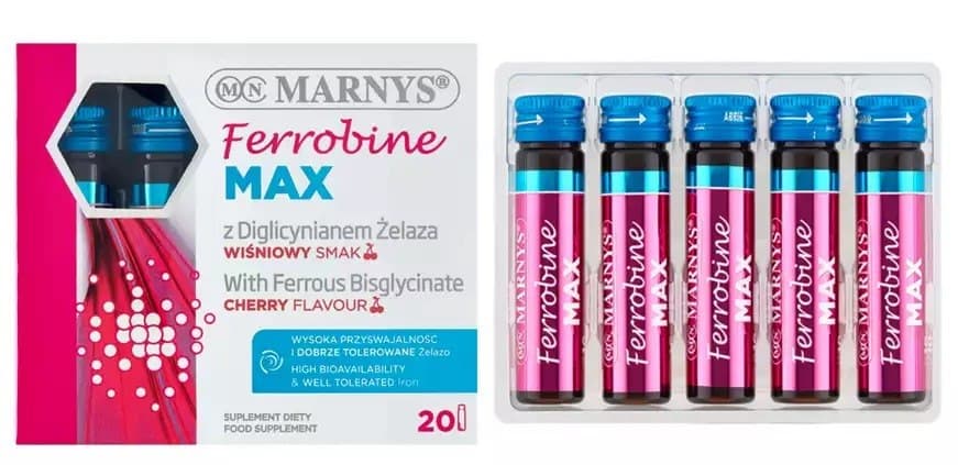 MARNYS Ferrobine MAX 20 fiale x 10 ml | Swanson – MARNYS packaging