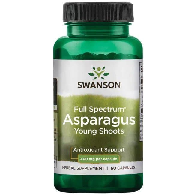 Swanson - Full Spectrum Asparagus Young Shoots - 400mg - 60 Caps – Swanson förpackning