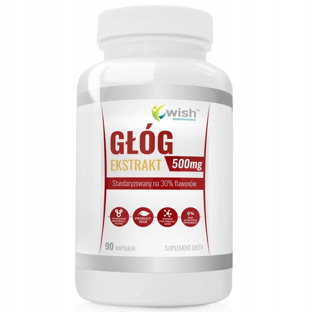 Wish - Extracto de Espino 500mg - 90 Cápsulas – Wish empaque