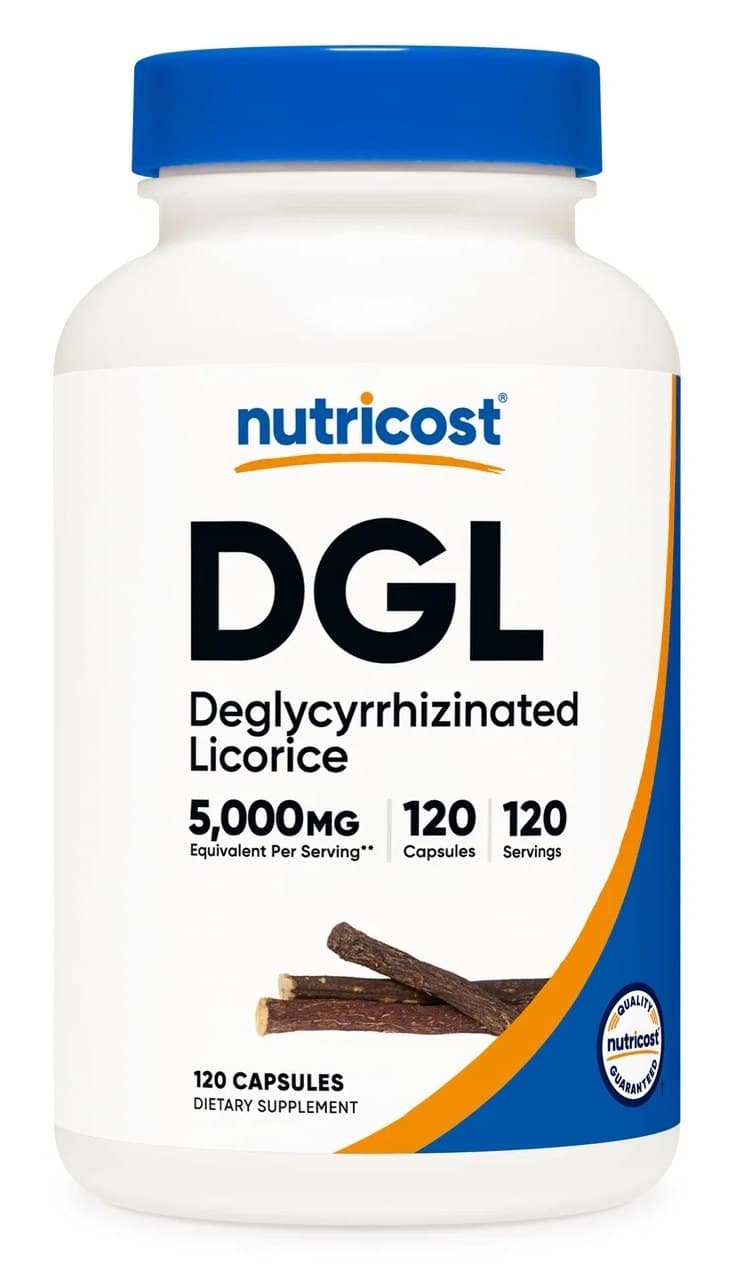 Nutricost - DGL Licorice bez glycyrrhizyny - 120 kapsułek – Nutricost opakowanie