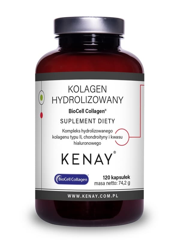 Kenay - Hydrolyserat kollagen typ II - 120 kapslar – förpackning