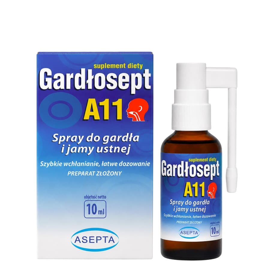 Asepta Cardiosept A11 Throat and Oral Cavity Spray – Asepta förpackning