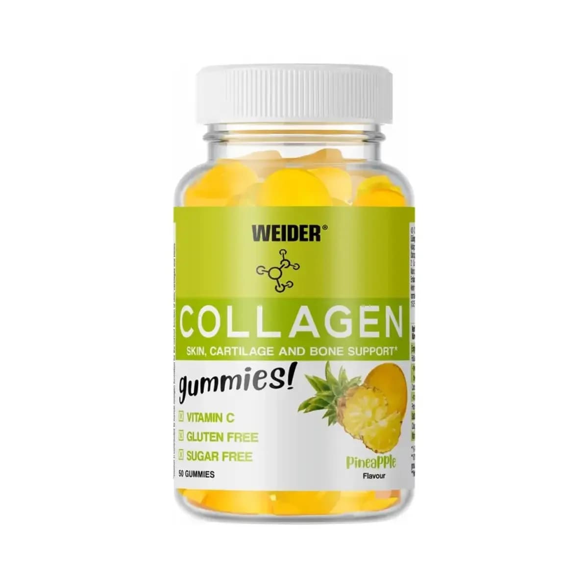 Weider - Kollagen - Ananas, 50 gummies – förpackning