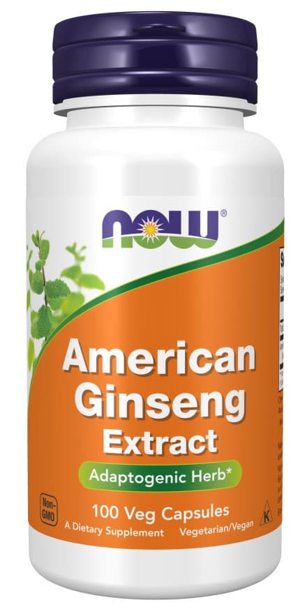 NOW Foods - Amerikansk ginseng - 100 vegetabilske kapsler