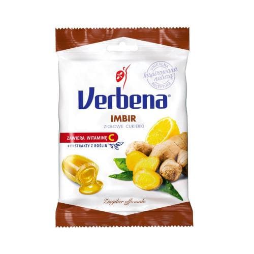 Verbena - Herbal Candies Ginger 60g – Verbena förpackning