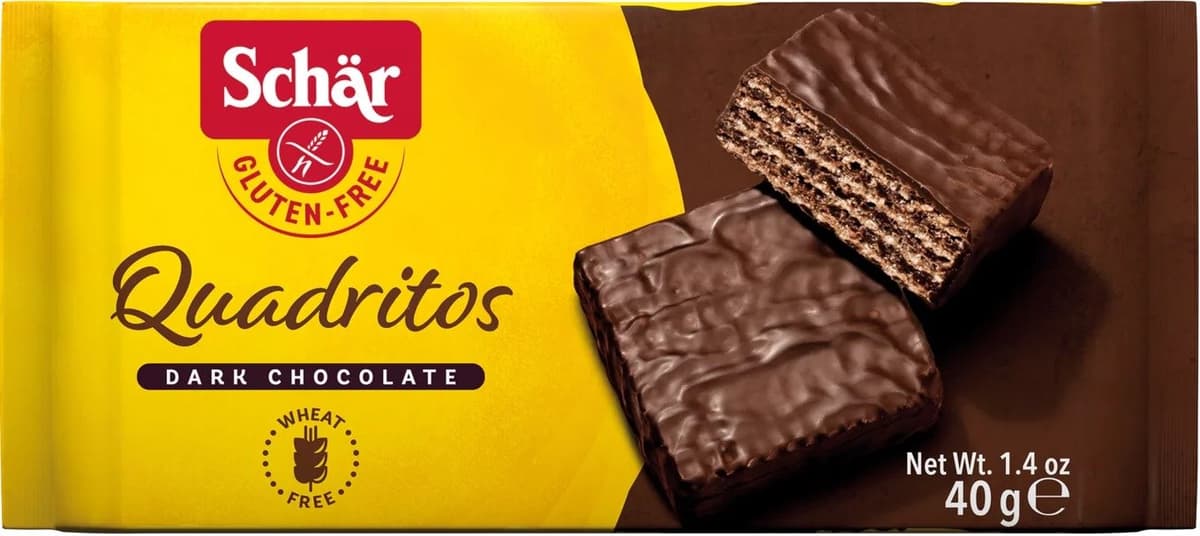 Schar Wafle czekoladowe Quadritos 2x20 g 40 g – Schär opakowanie