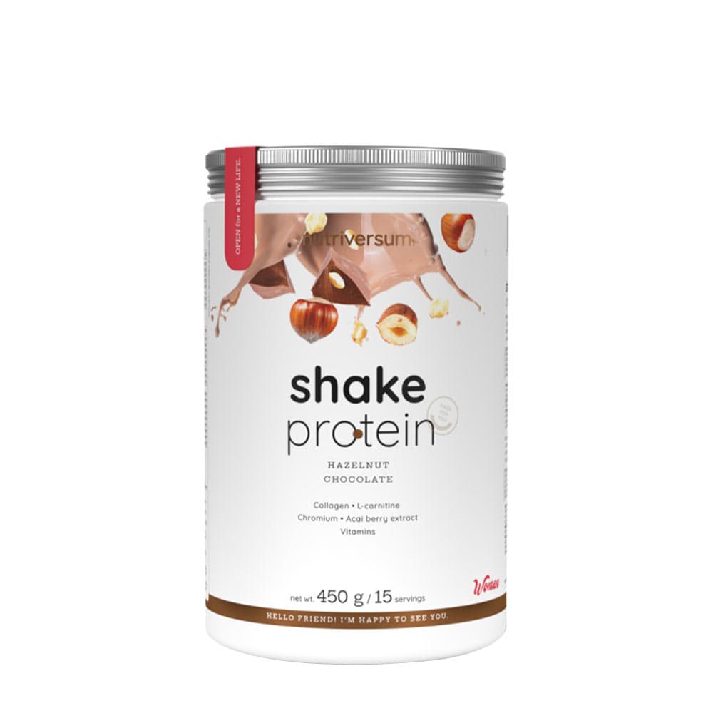 Nutriversum - Shake Protein - Chocolate Hazelnut - 450g – Nutriversum förpackning