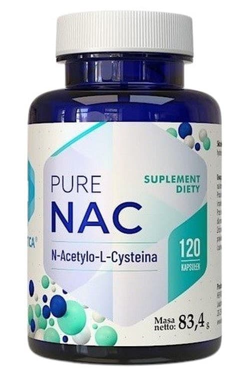Hepatica - Pure NAC – N-Acetylo-L-Cysteina - 120 caps – Hepatica förpackning