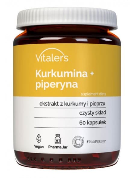 Vitaler's Curcumine 500mg + Pipérine 5mg 60 capsules – Vitalers packaging
