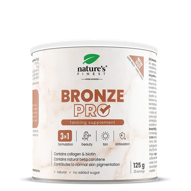 NUTRISSLIM D.O.O. - Nature's Finest Bronze PRO 125 g – NUTRISSLIM D.O.O. förpackning
