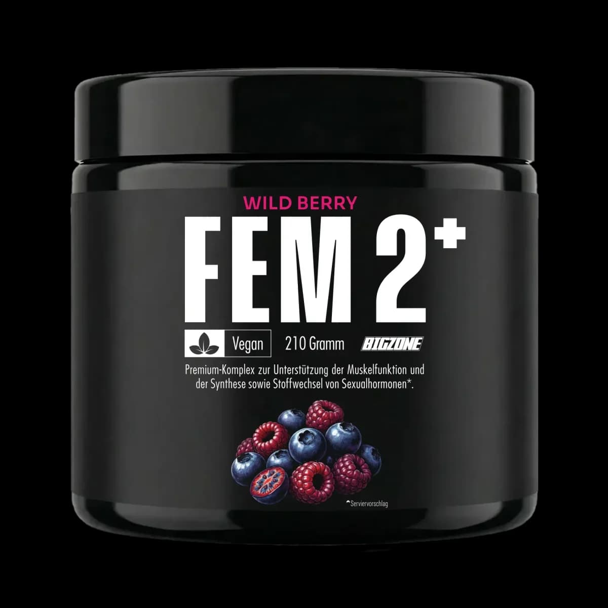 Big Zone - Fem2+ - 210 g, Waldbeere – Big Zone Verpackung