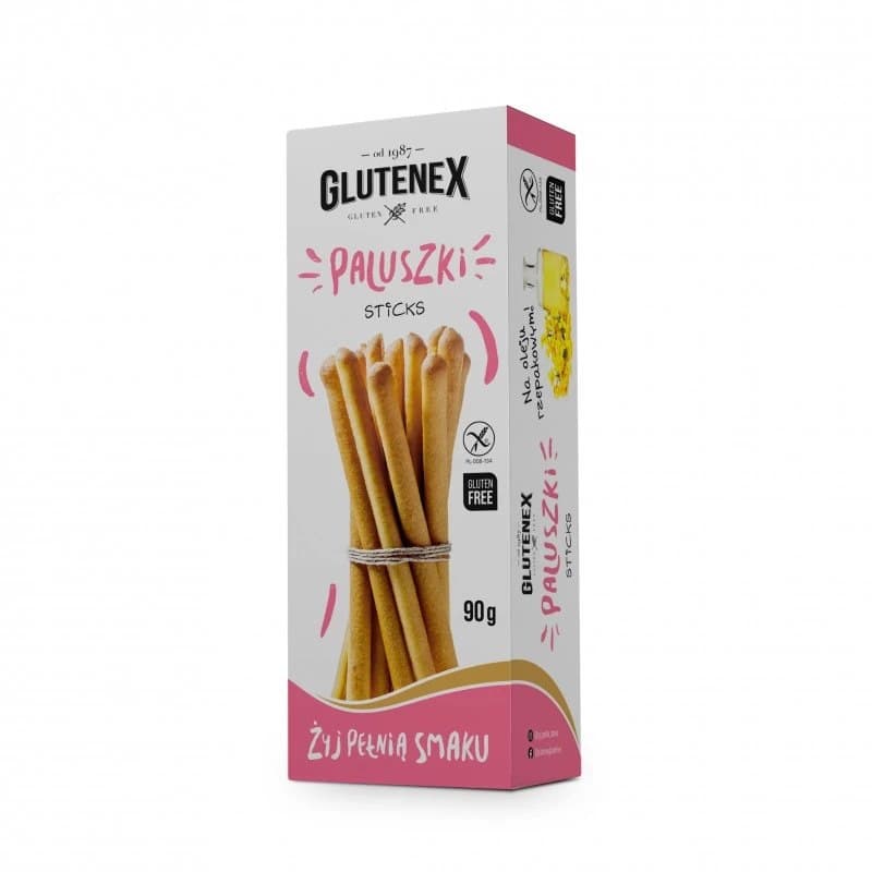 Glutenex - Paluszki Sticks - 90g – Glutenex förpackning
