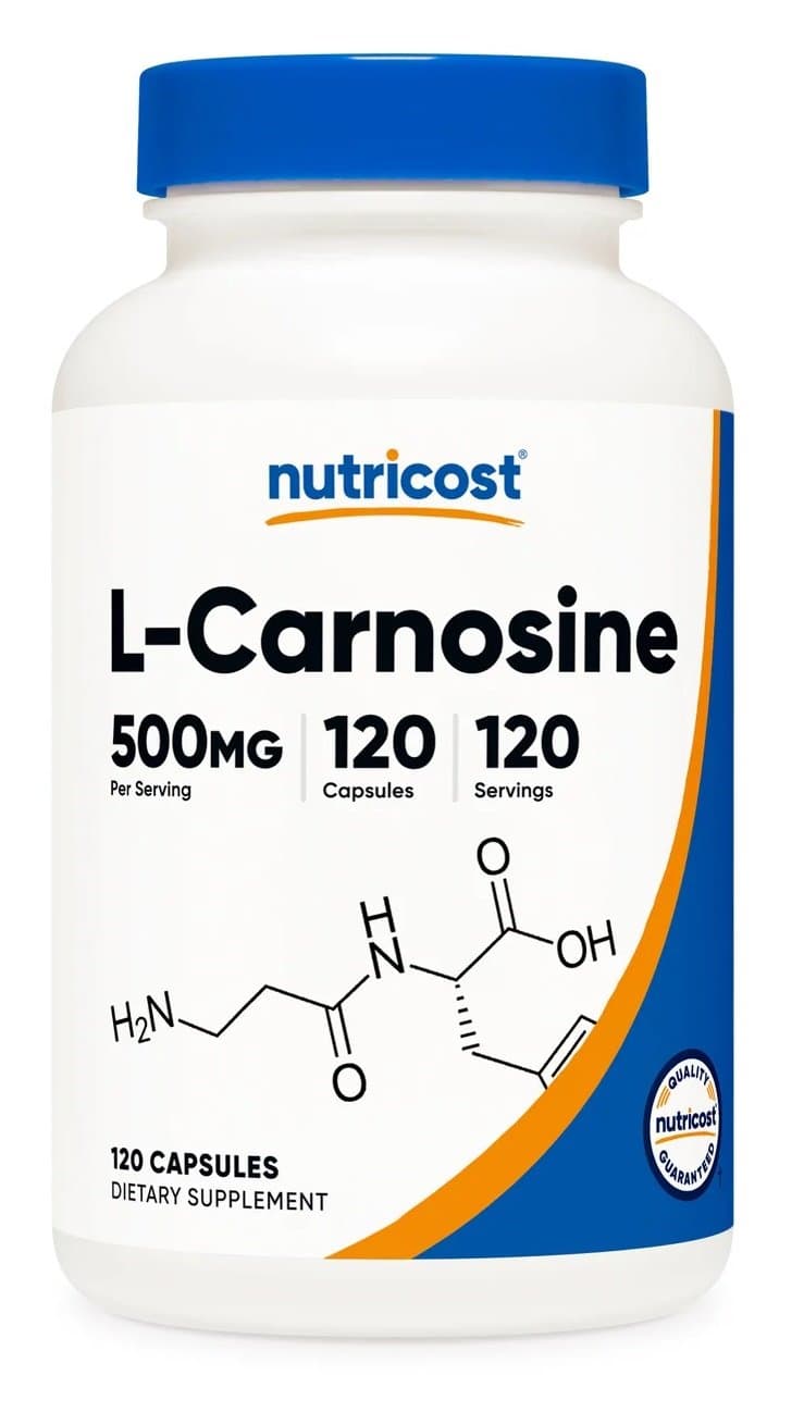Nutricost - L-Carnosina - 120 Cápsulas – Nutricost empaque