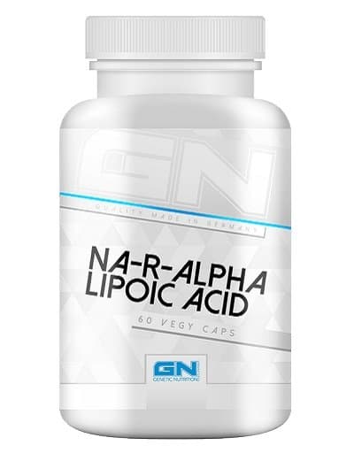 GN Genetic Nutrition - Na-R-Alpha-Liponsäure - 60 Kapseln – GN Genetic Nutrition Verpackung