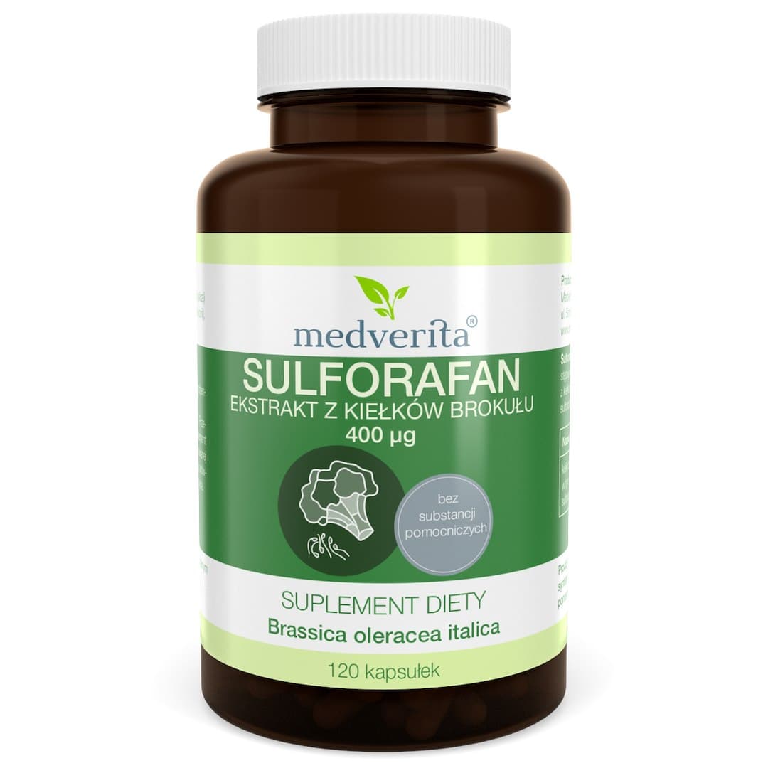 Medverita Sulforafan 400 µg 120 capsules – Medverita packaging