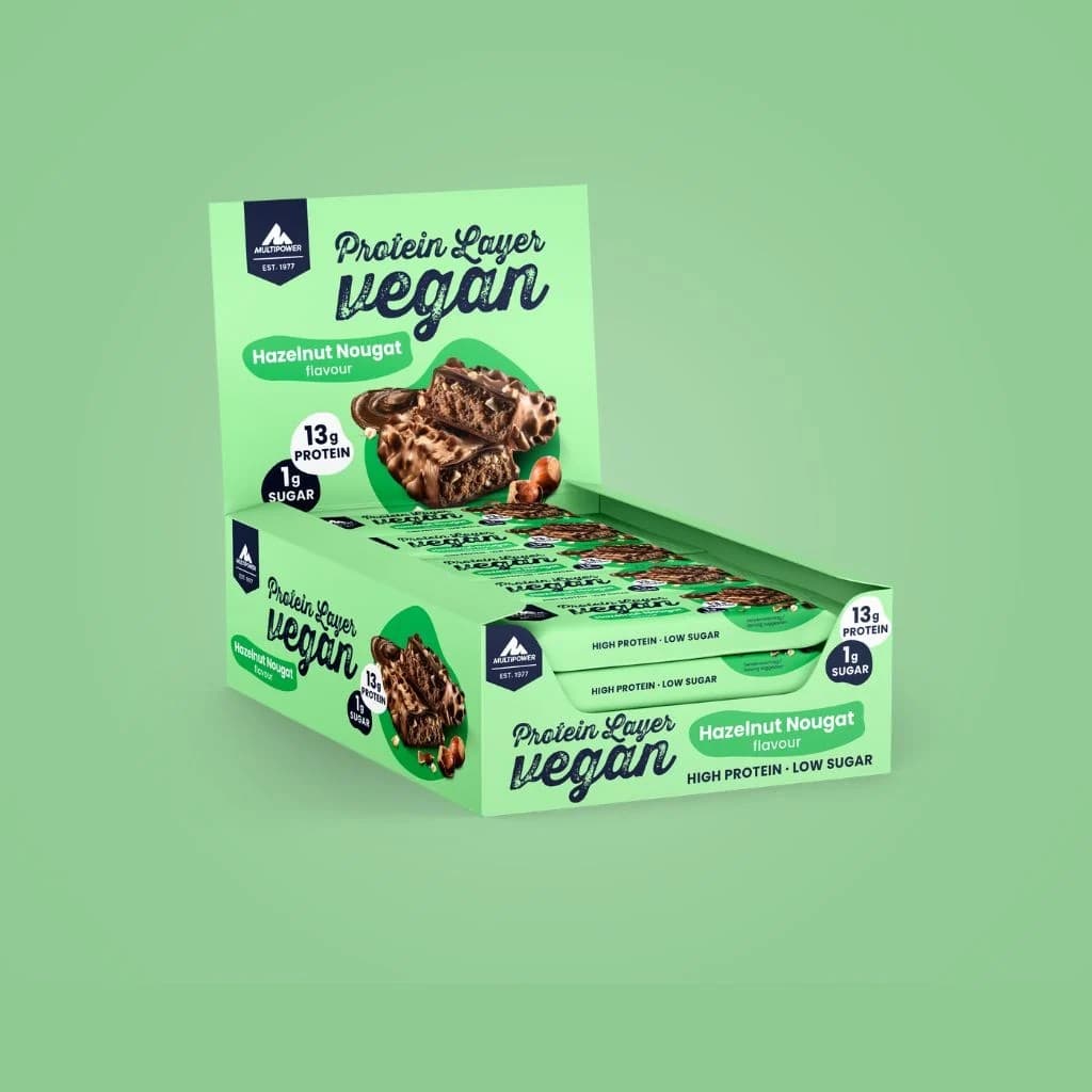 Multipower - Veganer Proteinriegel mit Schichten – Multipower Verpackung