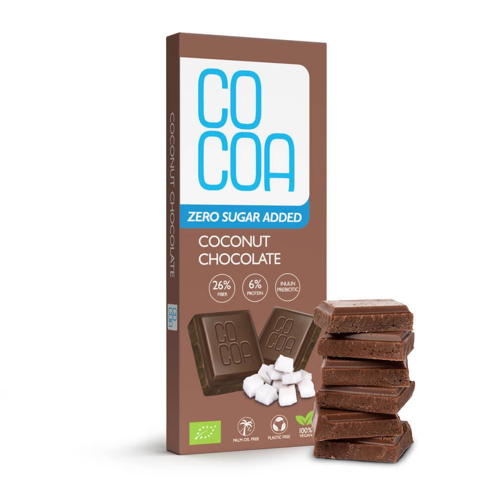 COCOA Coconut Chocolate Without Added Sugars BIO 40 g – COCOA packaging