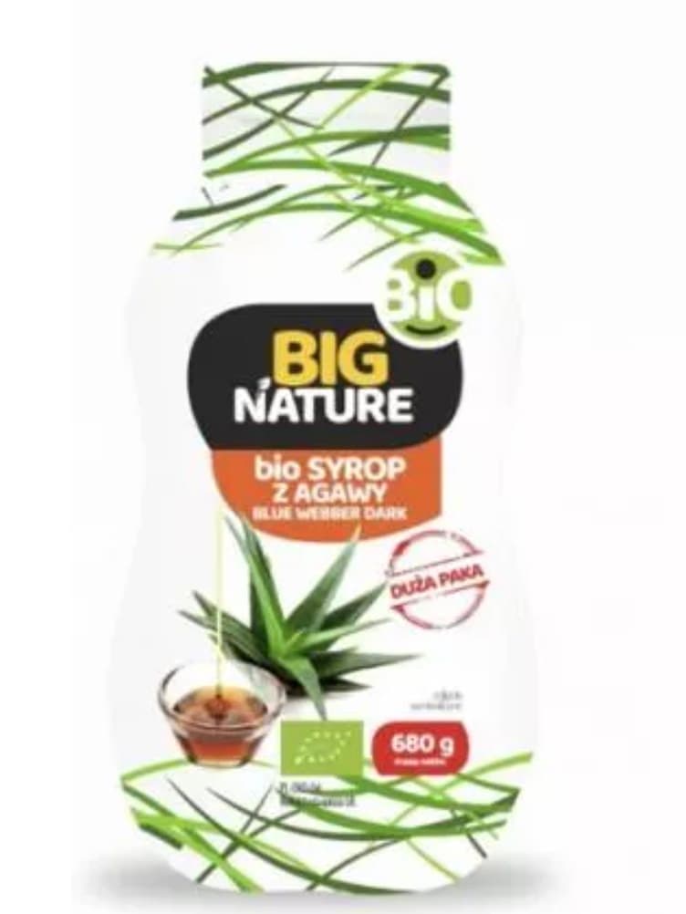 Big Nature Syrop z agawy blue webber dark bio 680g – Big Nature packaging