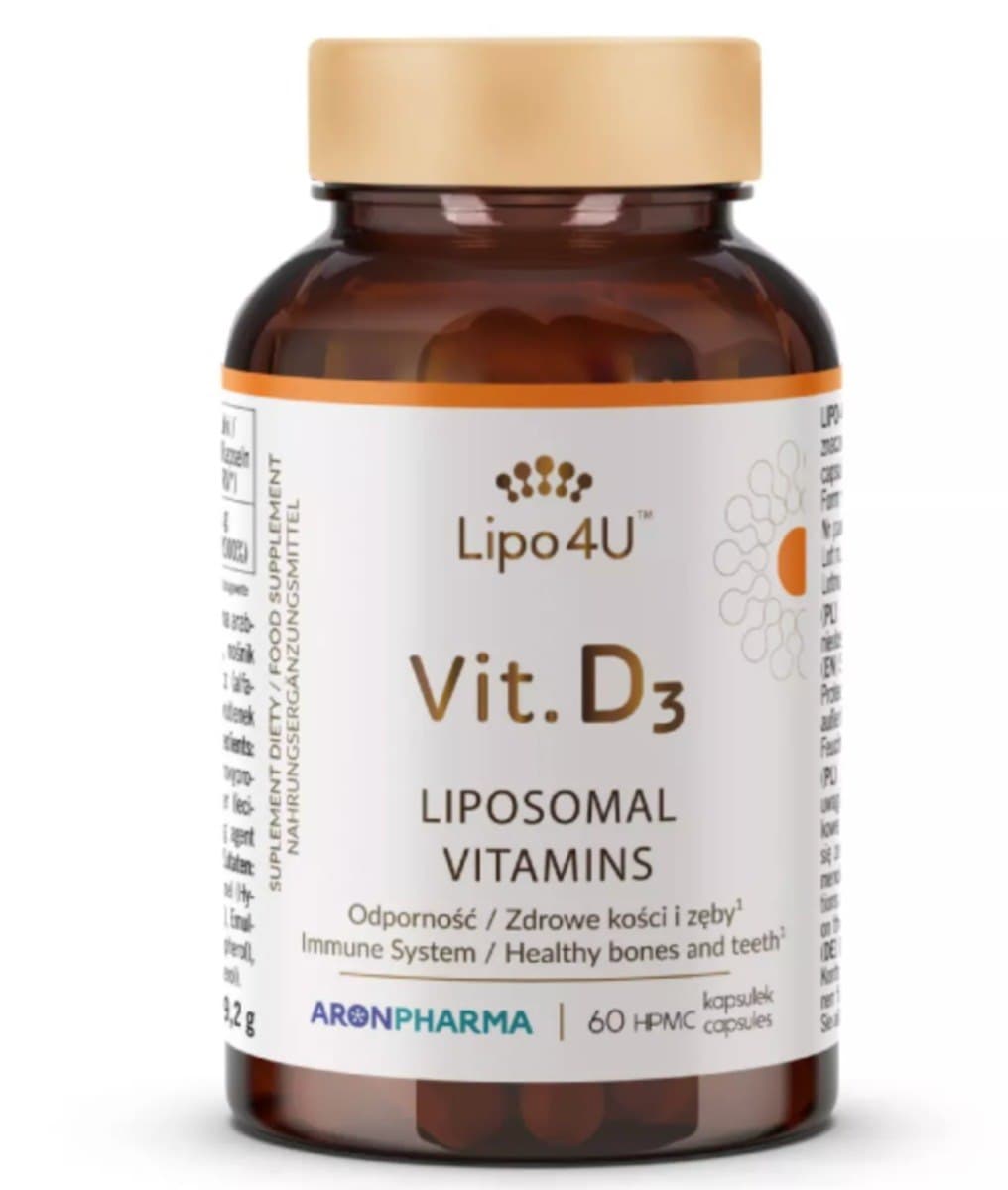 Aronpharma Lipo 4U Vit. D3 Liposomal Vitamin D3 60 Kapseln – Aronpharma Verpackung