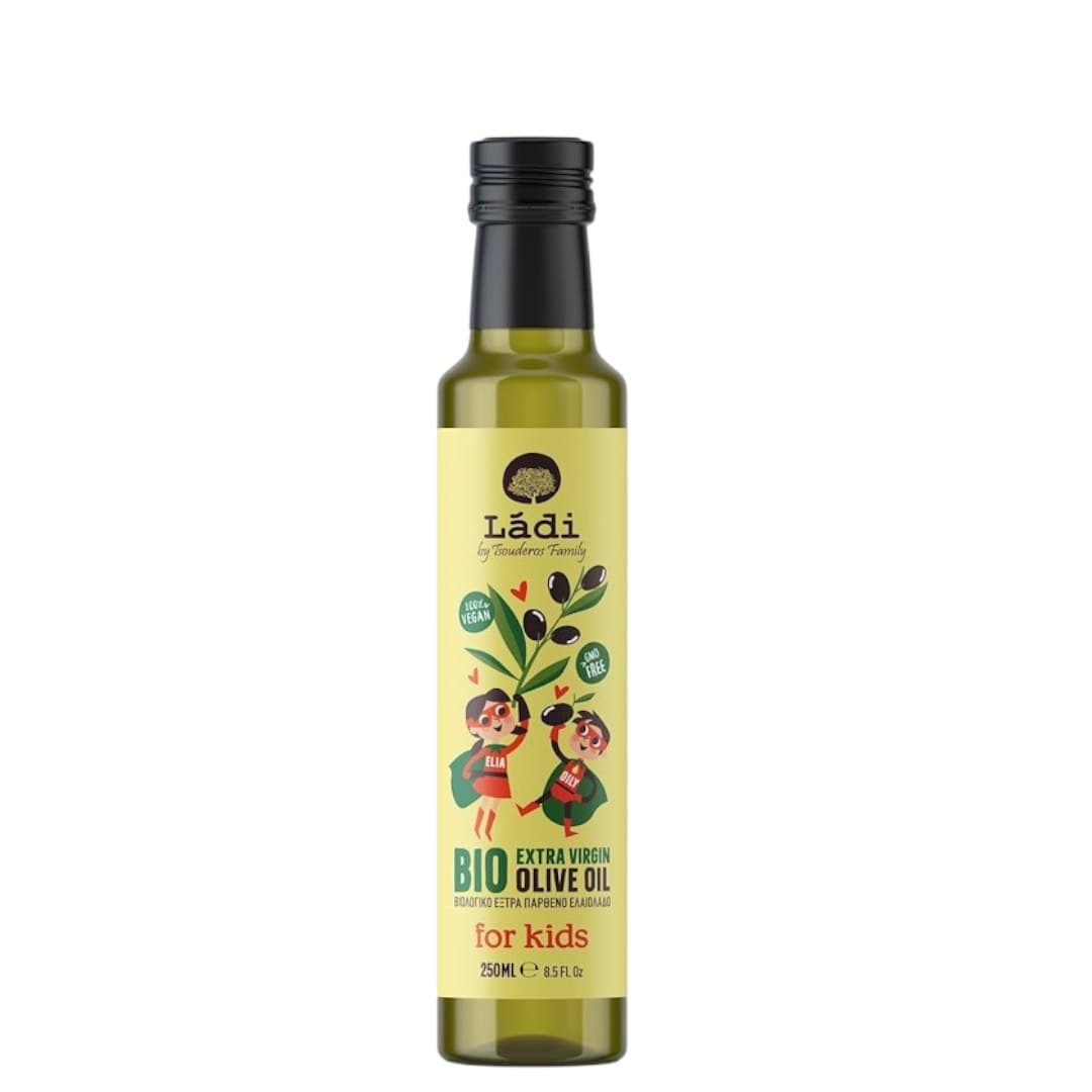 LADI Oliwa z oliwek extra virgin dla dzieci BIO 250ml TSOUDEROS LTD – Lādi by Tsouderos Family opakowanie