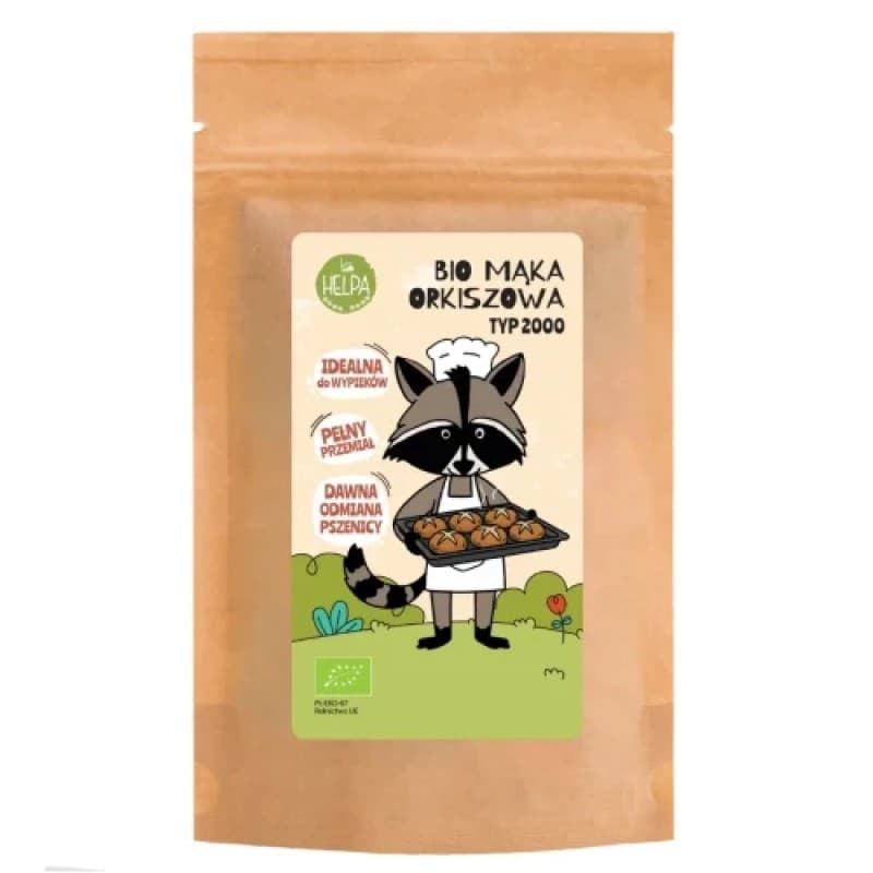 Helpa - Organic Spelt Flour Type 2000 - 500g – helpa förpackning