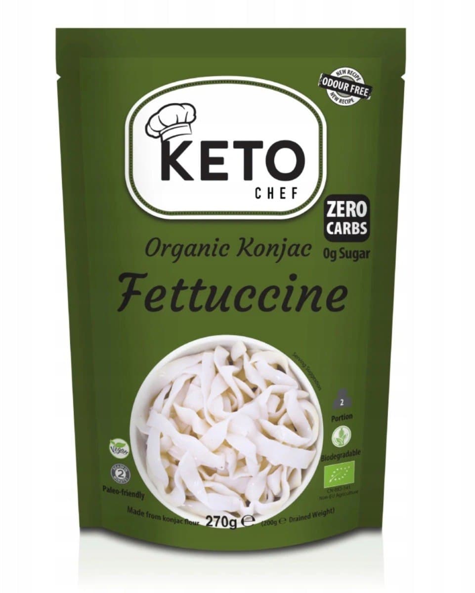 Keto Chef - Organic Konjac Fettuccine - 270g – Keto Chef förpackning