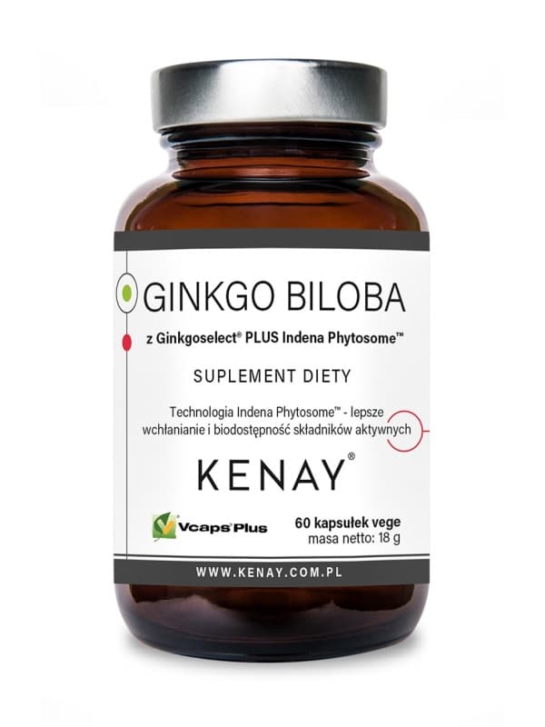Kenay - Ginkgo Biloba with Ginkgoselect Phytosome - 60 Capsules – packaging